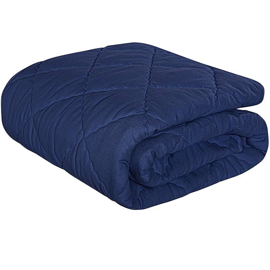 NTBAY Down Alternative Oversized Toddler Comforter, Super Soft and Warm Solid Color Baby Crib Quilted Blanket, 43x60 inches, Navy Blue