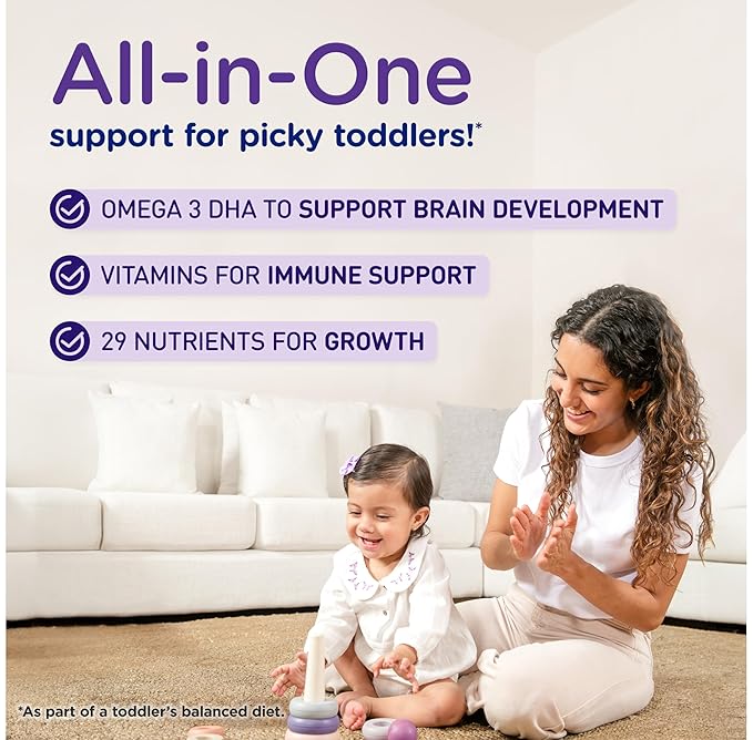 Enfagrow PREMIUM Gentlease Toddler Nutritional Drink, Made with Real Milk, Designed to Ease Fussiness, Gas & Crying, Brain-Building Omega-3, Nutrients for Growth & Immune Support, Powder Can, 29.1 Oz