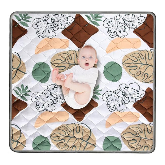 Baby Play Mat, Non-Slip Baby Mat for Floor, Soft Thicker Playpen Mat, Portable Playmat, Crawling Mat for Babies, Toddlers & Infants to Play and Learn（ 50"x50"）