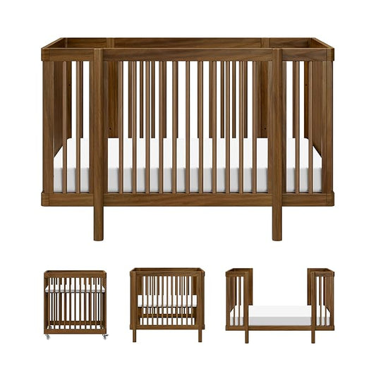 babyletto Pogo 8-in-1 All Stages Convertible Crib - GREENGUARD Gold Certified - Baby Crib Conversion Kits for Bassinet & Full-Size Crib to Toddler Bed, Baby Bed & More - Portable & Adjustable