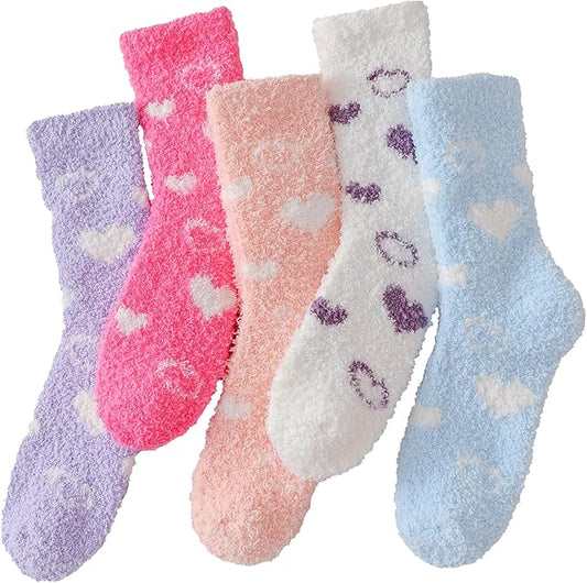 TEHOOK Warm & Cozy Gifts for Women, Fluffy Fuzzy Sock, Plush Sleeping Slipper Socks - Soft Warm Fabric