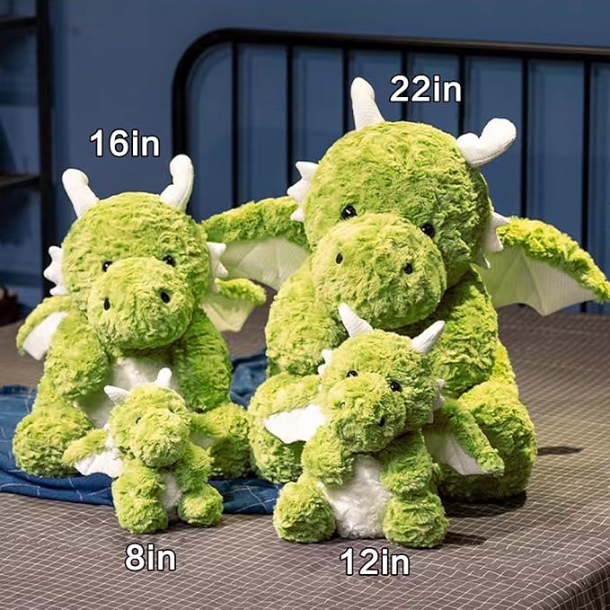 Little Flying Dragon - Cute Stuffed Animal Plush Toy - Adorable Soft Dragons Toy Plushies and Gifts - Perfect Present for Kids (Green,11.81in/30cm)