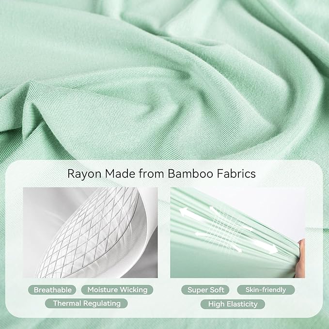 Rayon Made From Bamboo Sleep Sack 12-24 Months 0.5 Tog Ultra Soft Summer Toddler Sleep Sack 1t-2t with Feet 2-Way Zipper Lightweight Baby Sleeping Bag with Legs Thin Baby Wearable Blanket-Green