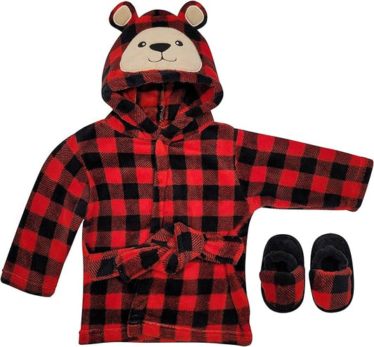 Rising Star Baby Toddler Robe Or Kids Robe for Girls and Boys - Kids & Baby Bath Robe Spa Set with Washcloth or Slippers