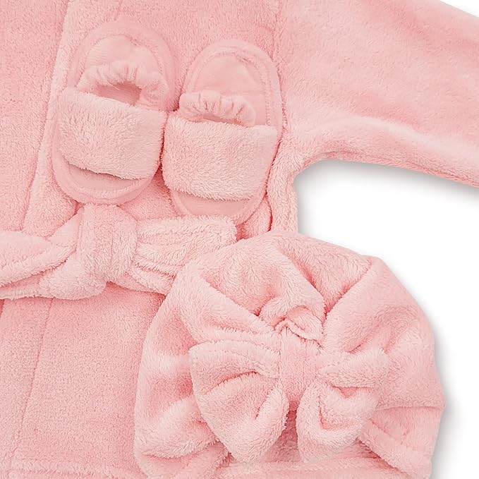 Rising Star Baby Toddler Robe Or Kids Robe for Girls and Boys - Kids & Baby Bath Robe Spa Set with Washcloth or Slippers