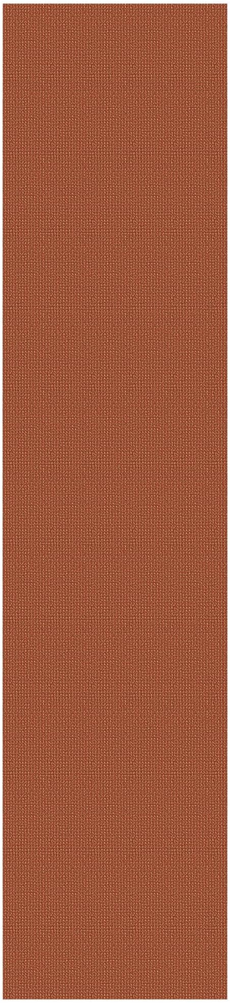 KOZYFLY Long Runners for Hallways 3x12 ft Washable Kitchen Runner Non Slip Rubber Backed Hallway Rugs Cotton Entryway Runner Rug Floor Carpet for Indoor Hall, Backdoor, Kitchen, Orange/Tan