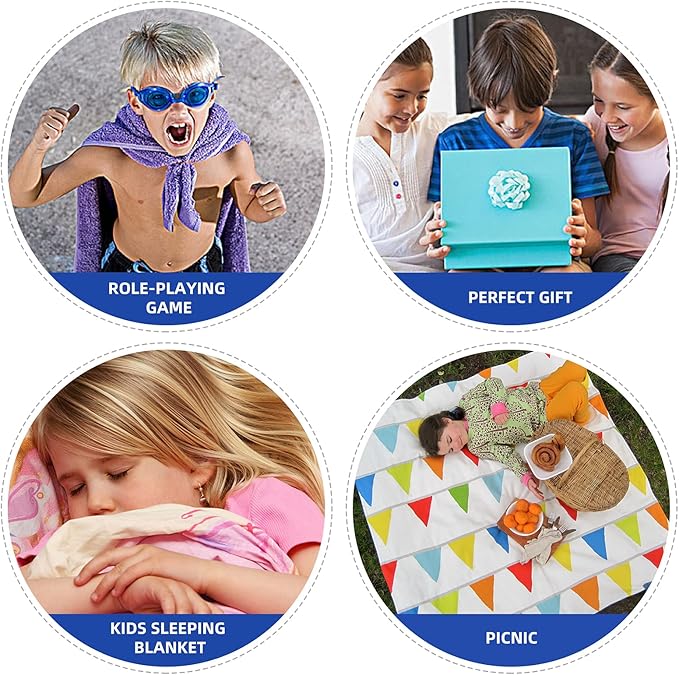 BANGSAUR Kids Hooded Beach Bath Towels, 100% Cotton 50"x30" Wrap Towel, Toddlers Boys 3-12 Years Coverup Towel Stars