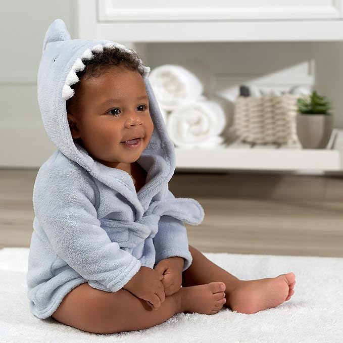 Gerber Unisex Baby Plushy Soft Hooded Animal Character Bathrobe
