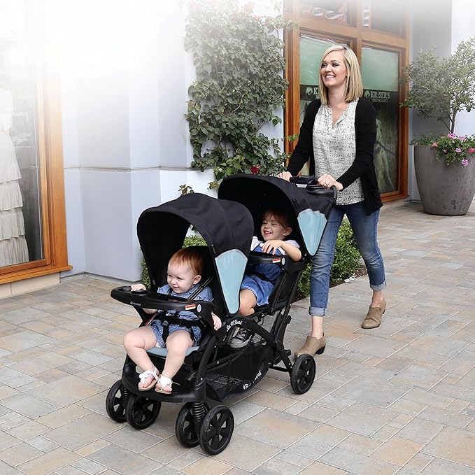 Baby Trend Sit N’ Stand® Double Stroller, Desert Blue