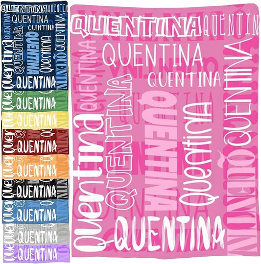 Personalized Baby Blanket for Girls and Boys,Super Soft Custom Baby Blanket with Name,Customized Swaddle Blankets Throw for Newborn,Infant,Toddlers