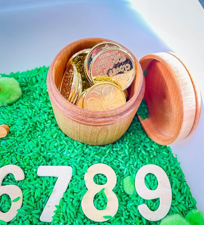 Kids Sensory bins Montessori sensory bin, sensory toys, Sensory bins, Sensory Bin For Preschoolers (St Patrick Day Counting)