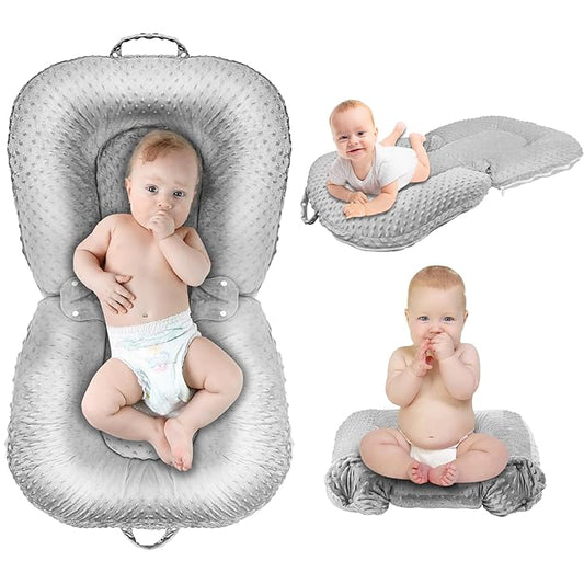 Baby Lounger - 3-in-1 Infant Lounger for Newborn 0-24 Months, Portable Foldable Infant Lounger Breathable & Soft Newborn Lounger for Home Travel