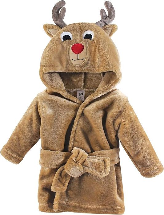 Hudson Baby Unisex Baby Plush Animal Face Bathrobe