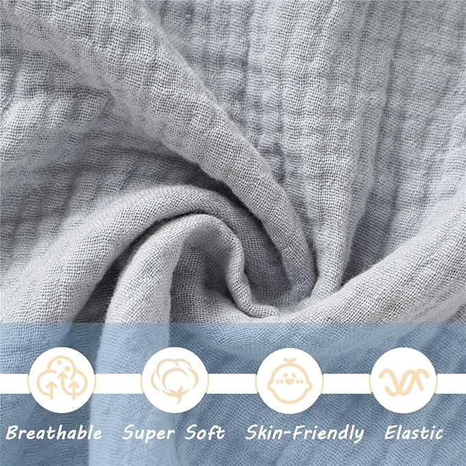 Organic Elephant Loveys for Babies,Muslin Baby Security Blankets for Babies,Soft Elephant Baby Stuffed Animals for Newborn,Baby Snuggle Toy,Baby Gift for Boys and Girls (Grey)