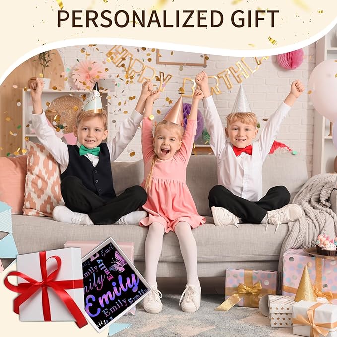 Ship Next Day, Custom Name Blanket - Printed in USA, Personalized Baby Blankets for Girls, Baby Blanket with Butterfly, Ultra-Soft Cozy Fleece Blankets, Gifts for Boys & Girls Kids Teen Girl New Mom