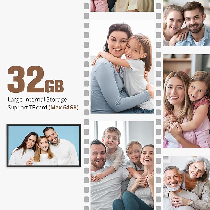 Dragon Touch Large Digital Picture Frame 21.5 inch Black Touch Screen WiFi Digital Photo Frame Display, 32GB Storage, Auto-Rotate, Share Photos via App, Email, Cloud, Classic 21