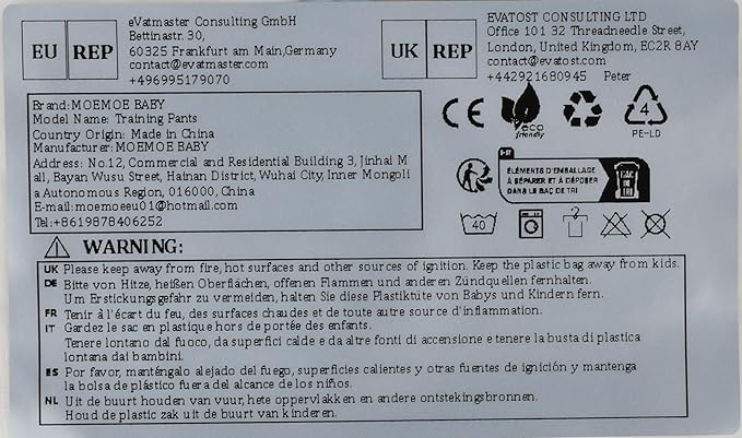 MOEMOE BABY Training Underwear 10 Packs Absorbent Potty Training Pants for Boys and Girls Cotton Pee Pants 2-9T