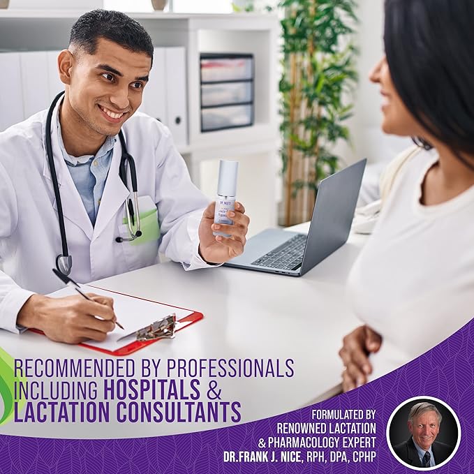 Dr. Nice's Nipple Cream for Breastfeeding - Instant Soothing and Cooling Relief for Sore Nipples | All Natural Water-Based Clear Gel | Safe for Mom & Baby - (0.34 Fl. Oz)