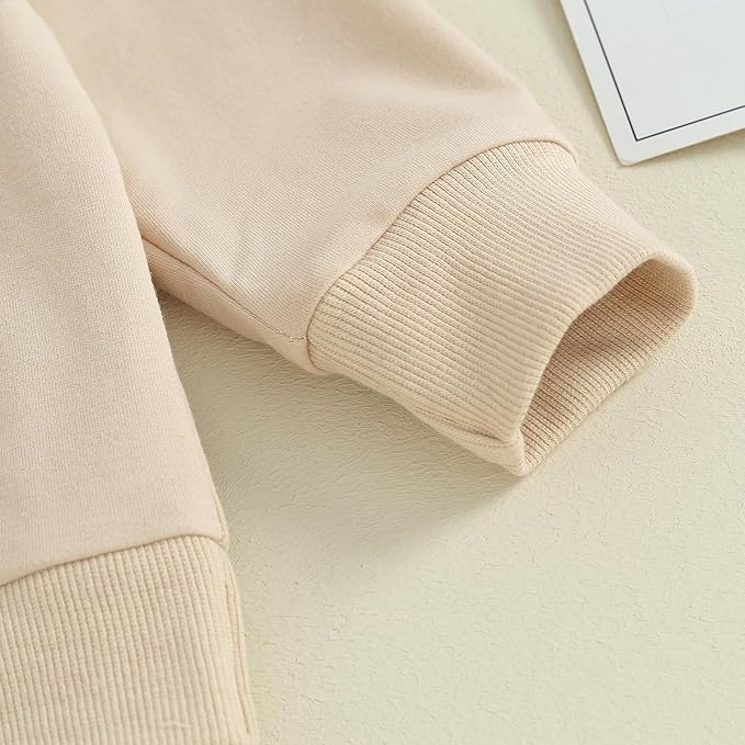 Kupretty Toddler Baby Boy Fall Winter Clothes Color Block Long Sleeve Sweatshirt Pullover Tops + Joggers Pants Outfit Set