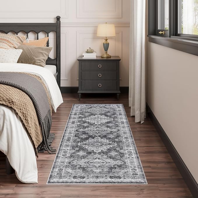 Dripex Tribal Washable Runner Rug-2x5 Non-Slip Non-Shedding Runners for Hallways Stain Resistant Kitchen Mat Laundry Entryway Carpet Runner for Doorway Entrance Bedroom Living Room Decor