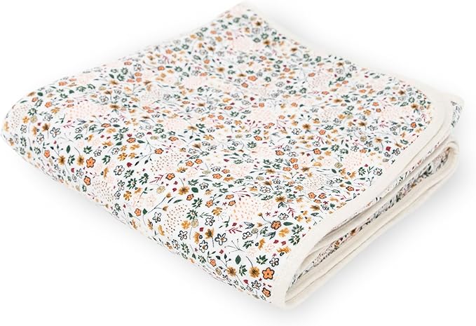 Little Unicorn Original Premium Cotton Quilt | Multi-Layered & Extra-Soft Muslin Fabric |for Babies & Toddlers (Pressed Petals)