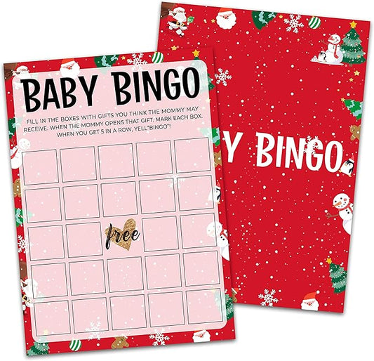Baby Shower Game Cards, Baby Bingo Game, Gender Neutral Party Cards - Set of 30