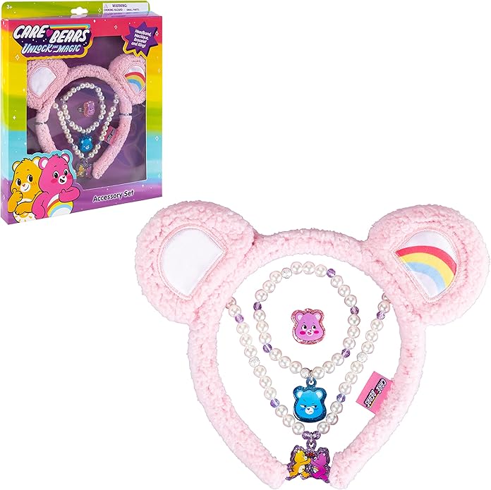 LUV HER Headbands for Girls - Kids Jewelry for Girls - Dress Up Set All in one Giftable Box - Headband - Play Jewelry Set - 4pc (Toddler Headband, Necklace, Dress Up Bracelet, Ring) Ages 3+