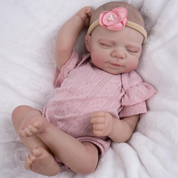 Milidool Lifelike Reborn Baby Dolls - 20Inch Soft Vinyl Realistic Newborn Baby Dolls Poseable Real Life Baby Girls Dolls for 3+ Year Old Girls Kids