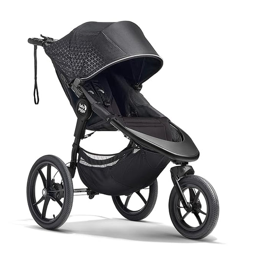 Baby Jogger Summit X3 3-Wheel Jogging Stroller with Hand Brake One-Hand Compact Fold & All-Wheel Suspension Midnight Black