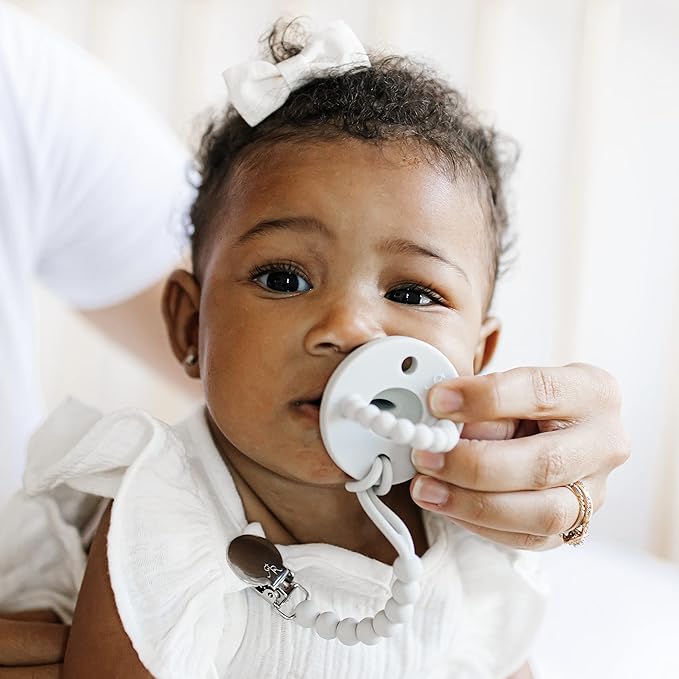 Ryan & Rose Cutie PAT Pacifier Teether (Bulb, Grey)