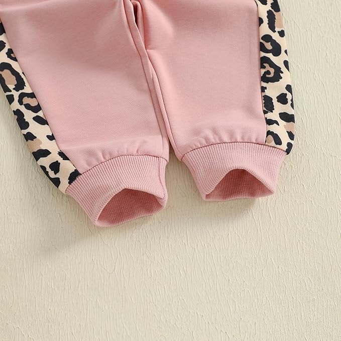 Kupretty Baby Girl Fall Winter Clothes Toddler Outfit Letters Graphic Crewneck Sweatshirts + Joggers Pants Set