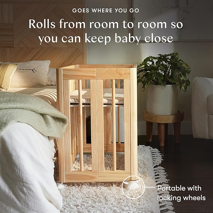 Babyletto Yuzu 8-in-1 Convertible All-Stages Crib - Conversion Kits for Bassinet, Midi Baby Crib to Toddler Bed, Daybed, Full-Size Crib & Baby Bed - Portable & Adjustable - GREENGUARD Gold Certified