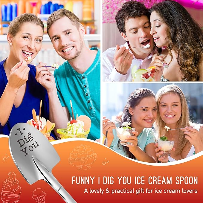 Funny Mothers Day Ice Cream Shovel Gifts for Mom Grandma Wife Daughter Sister Granddaughter, Dad Gifts for Birthday Fathers Day Husband Dad Grandpa Papa Uncle