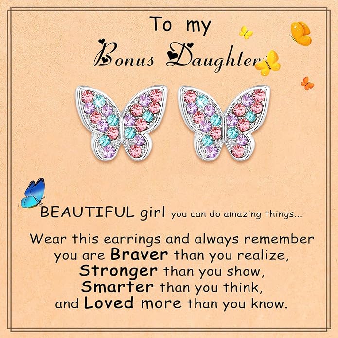 Butterfly Earrings Birthday Christmas Jewelry Gifts for Daughter Granddaughter Niece Butterfly Lover