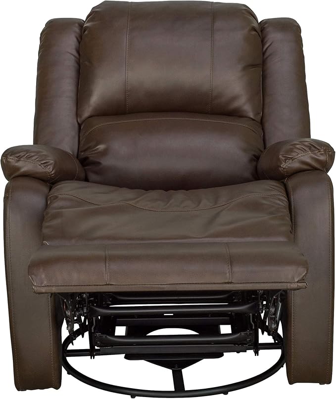 RecPro Charles Collection | 30" Swivel Glider RV Recliner | RV Living Room (Slideout) Chair | RV Furniture | Glider Chair (Chestnut, 1-Pack)