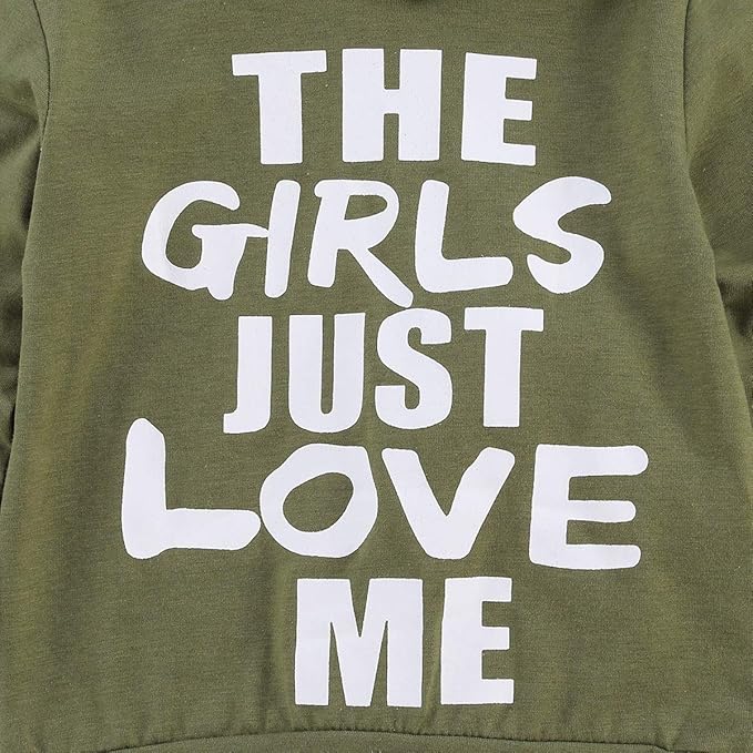 fhutpw Toddler Baby Boy Outfits Hoodie Sweatshirts & Jeans Clothes Set Fall Winter 6 9 12 18 24 Months