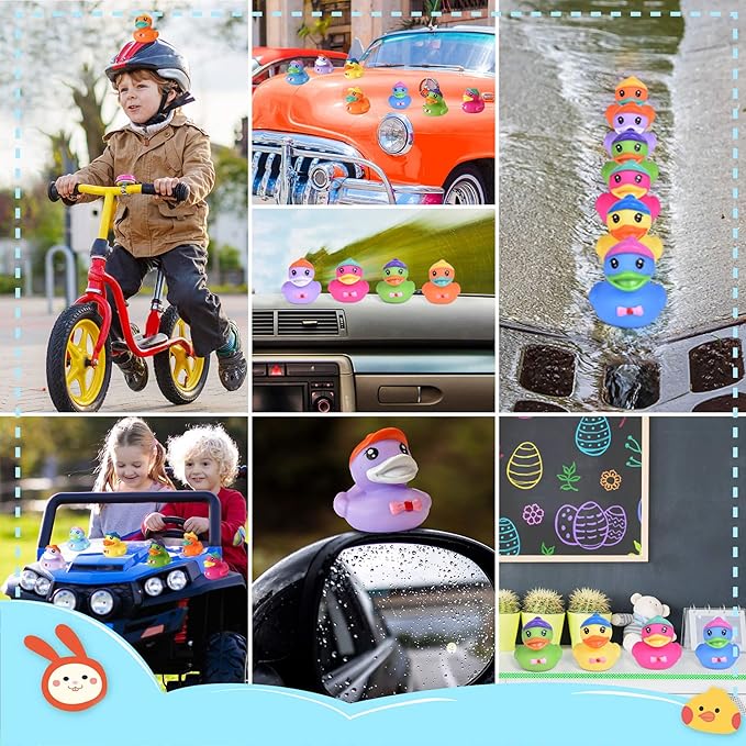 12 Pack Jeep Ducks for Jeeps - 2.2’’ Rubber Duckies for Jeep Lovers, Baby Bath Toy, Mini Ducks for Jeeps, Fun Bath Toys for Babies, Jeep Gifts, Rubber Ducks in Bulk
