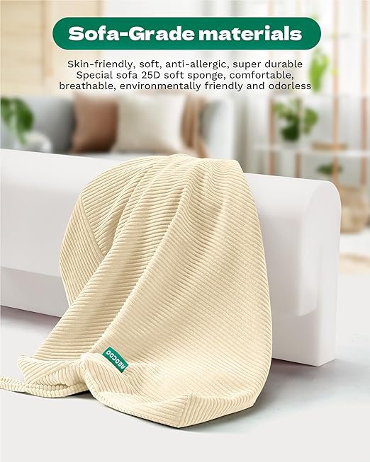 Bed Rail Bumpers Protector, Hospital Bed Rails Padding, Loft Beds and Bunk Beds Bumpers Protector, Premium Soft Memory Foam - Anti-Bump | Fall Prevention, Size 27.6 x 5.5 x 11.8 Inches, Beige