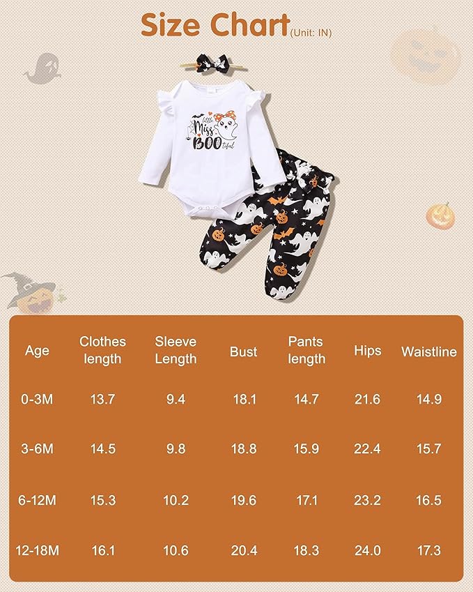 DISAUR Baby Girls Clothes Newborn Infant Baby Girls Outfit Long Sleeve Ruffle Romper Floral Pants Headband Sets 0-18 Months