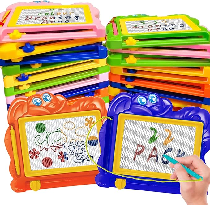 Hymaz 22 Pack Mini Magnetic Drawing Board for Kids, Colorful Doodle Drawing Board for Toddlers 1-3, Erasable Doodle Sketch Tablet Writing Pad for Boys Girls Classroom Rewards Party Favors Bag Stuffers
