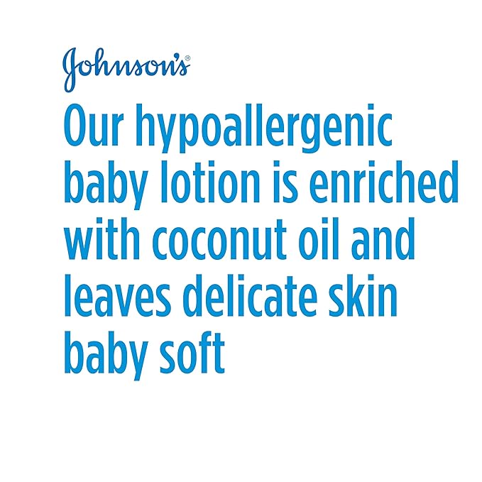 Johnson's Moisturizing Pink Baby Lotion with Coconut Oil, Hypoallergenic, 16.9 fl. oz