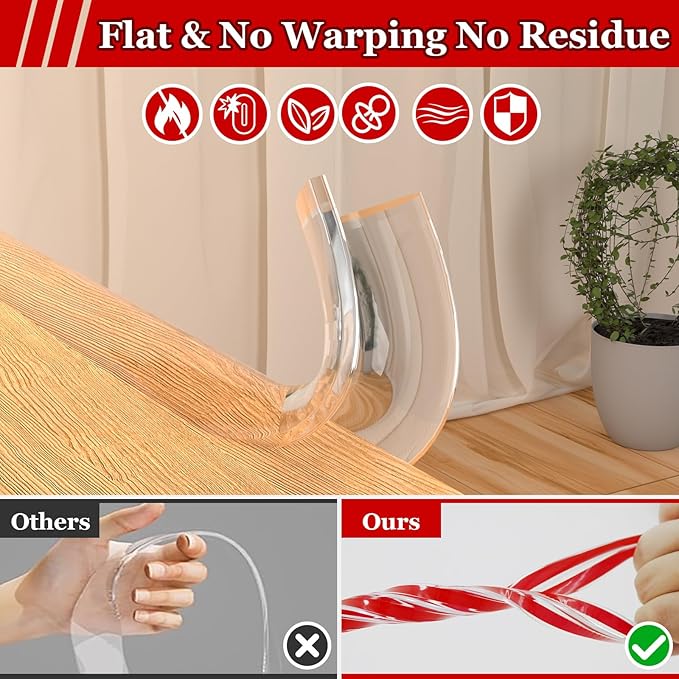 Baby Proofing Edge Guard & Safety Bumpers - 4 Corner Protectors, 1.6in Wide, 16.4ft
