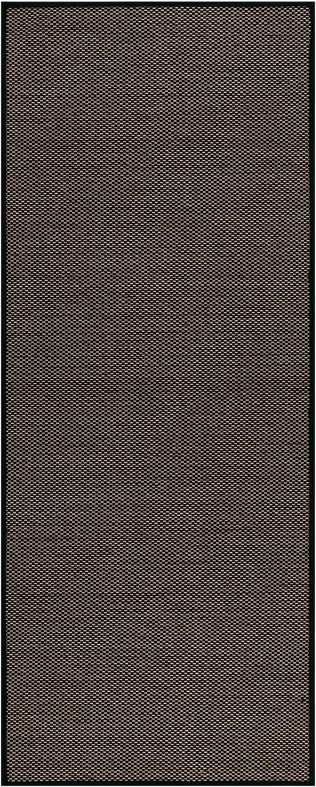 Wonnitar Farmhouse Washable Kitchen Runner Rug, 2x5 Rug Runner Rubber Backed Non Slip Bathroom Rugs, Neutral Absorbent Braided Bathroom Carpet Runner for Bedroom Kitchen Entry Hallway(Black,2'x5')