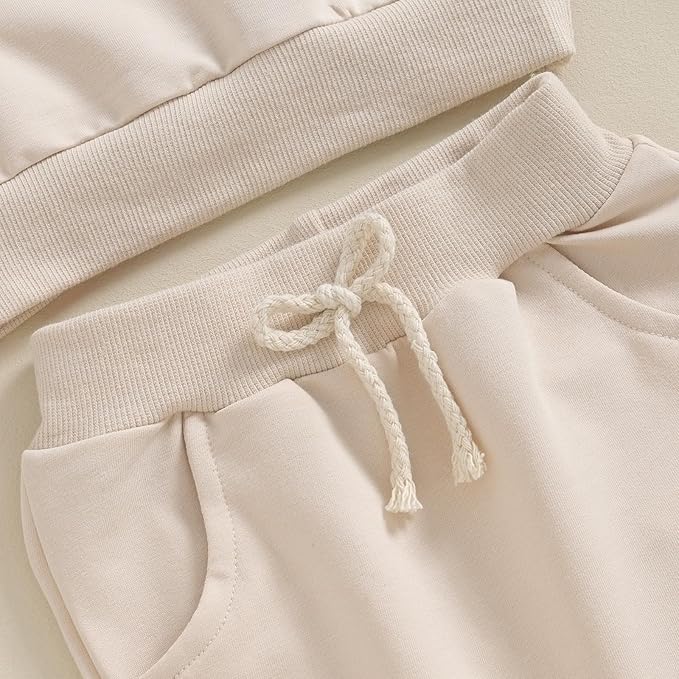 Kupretty Toddler Baby Boy Fall Winter Clothes Color Block Long Sleeve Sweatshirt Pullover Tops + Joggers Pants Outfit Set