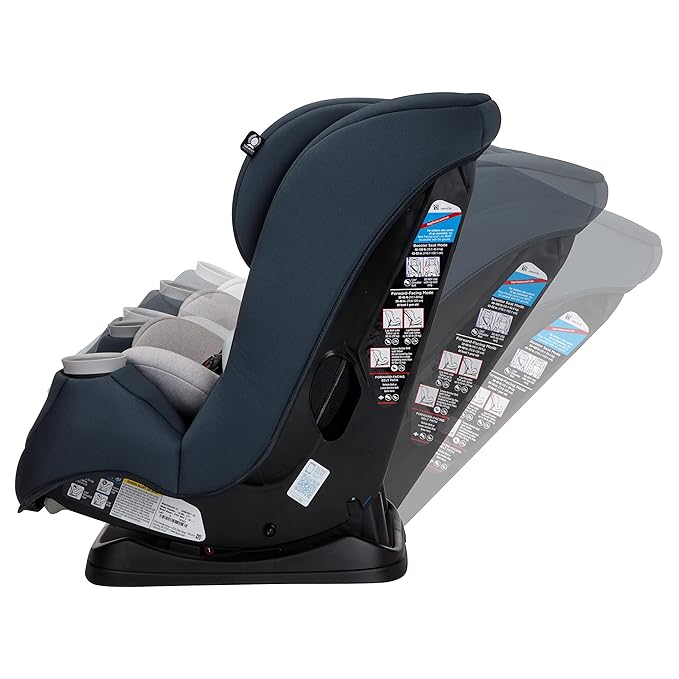 Maxi-Cosi Pria Max All-in-One Convertible Car Seat, Rear Facing Car Seat (4-40 lbs), Forward Facing Car Seat (22-65 lbs), High Back Booster Seat (40-100 lbs), Pure COSI, Essential Graphite