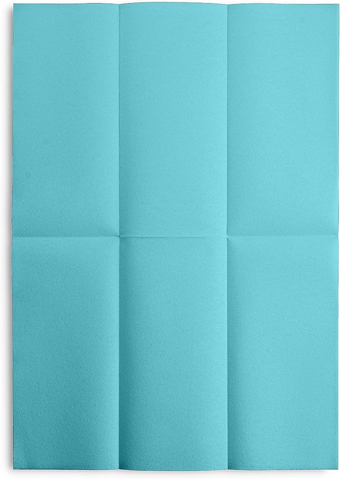 Linen-Feel Colored Paper Napkins - Decortive Cloth-Like Mint Blue Dinner Napkins - Soft And Absorbent. For Kitchen, Party, Wedding, Bathroom Or Any Occasion. (Pack of 100)