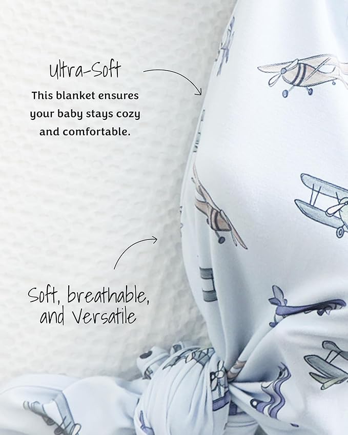 Caden Lane Baby Swaddle & Receiving Blanket, Soft, Breathable & Temperature-Regulating Bamboo Viscose Fabric for Swaddling Newborns, Gender Neutral Infant Blanket for Boys & Girls, First Class