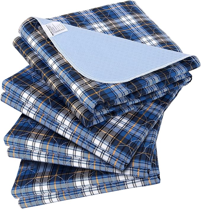 Washable Bed Pads, Non-Slip Bed Pads for Incontinence (34" x 36", 4 Pack) - Waterproof and Reusable Underpads for Adults, Kids, and Pets