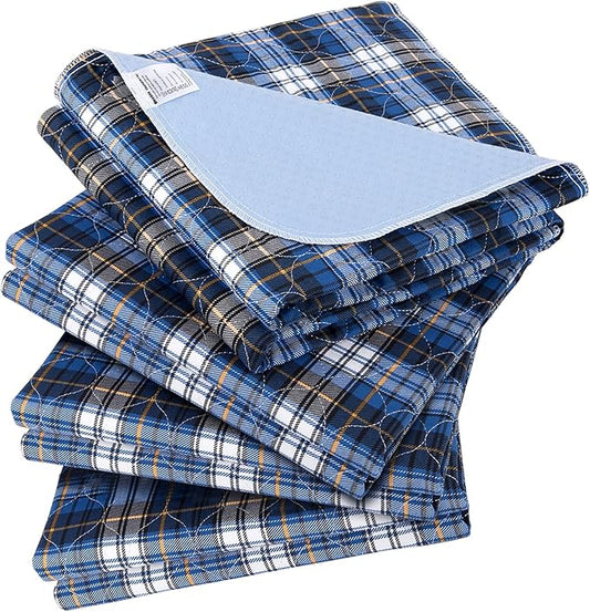 Washable Bed Pads, Non-Slip Bed Pads for Incontinence (34" x 36", 4 Pack) - Waterproof and Reusable Underpads for Adults, Kids, and Pets