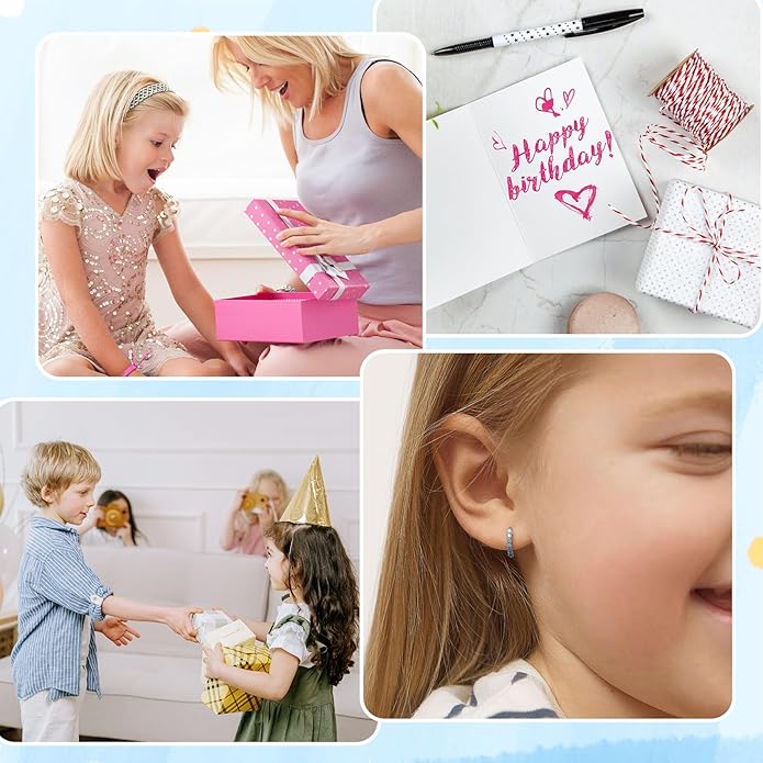 6 Pairs Huggie Hoop Earrings 925 Sterling Silver Stud Sets Cute Heart Hoops Tiny Cubic Zirconia Flower Stud Small Hypoallergenic Cartilage Sleeper Earrings